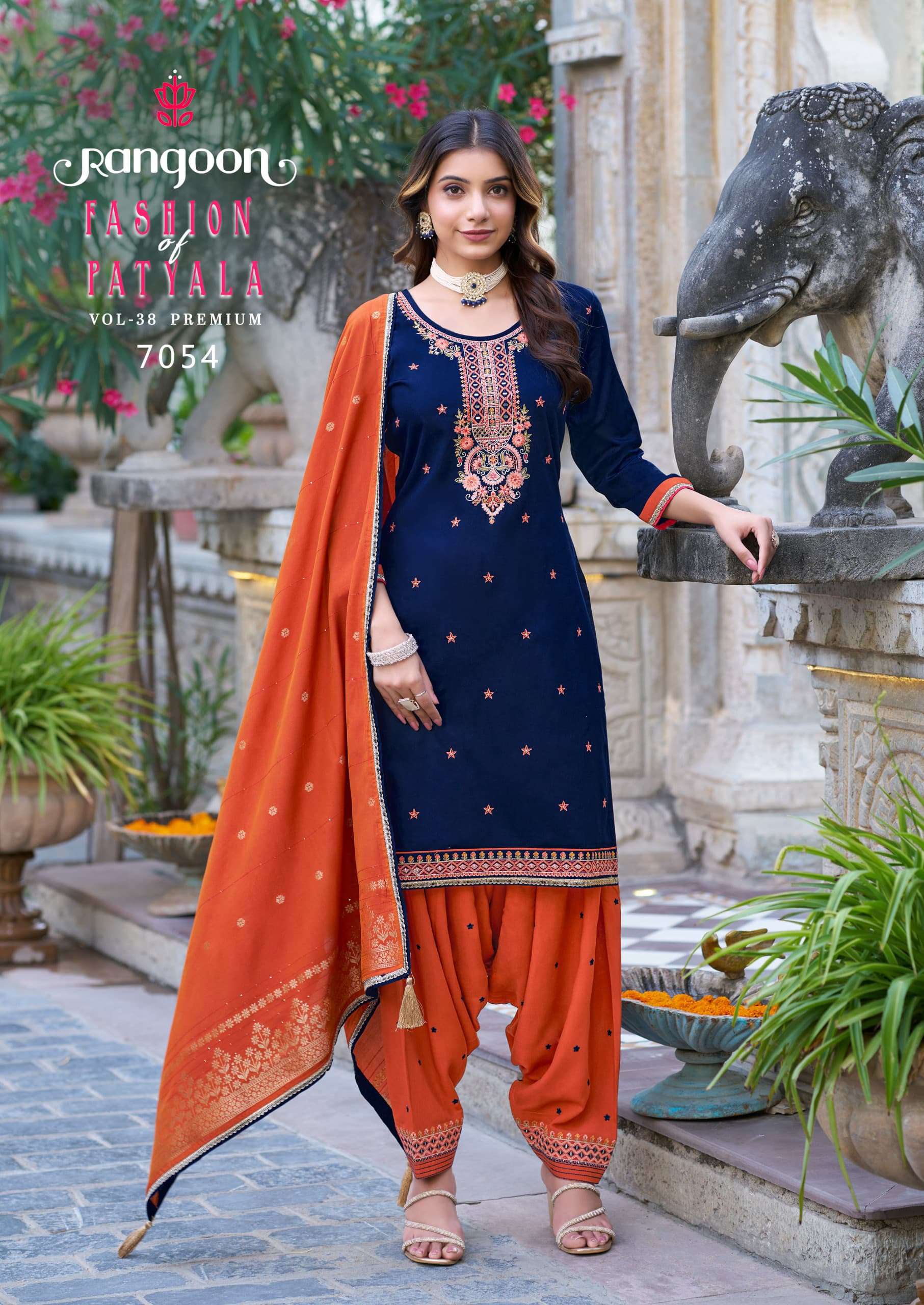 FASHION OF PATIYALA VOL-38 PREMIUM BY RANGOON IN HEAVY RAYON WITH EMBROIDERY WORK