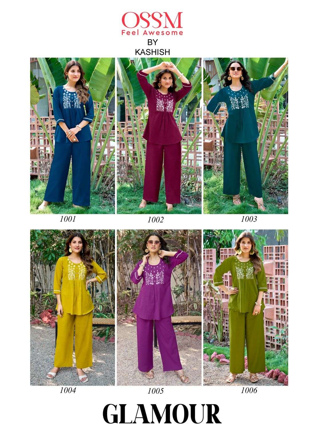 GLAMOUR BY OSSM IN JAIPURI COTTON FLEX WITH EMBROIDERY WORK CO-ORD SET 