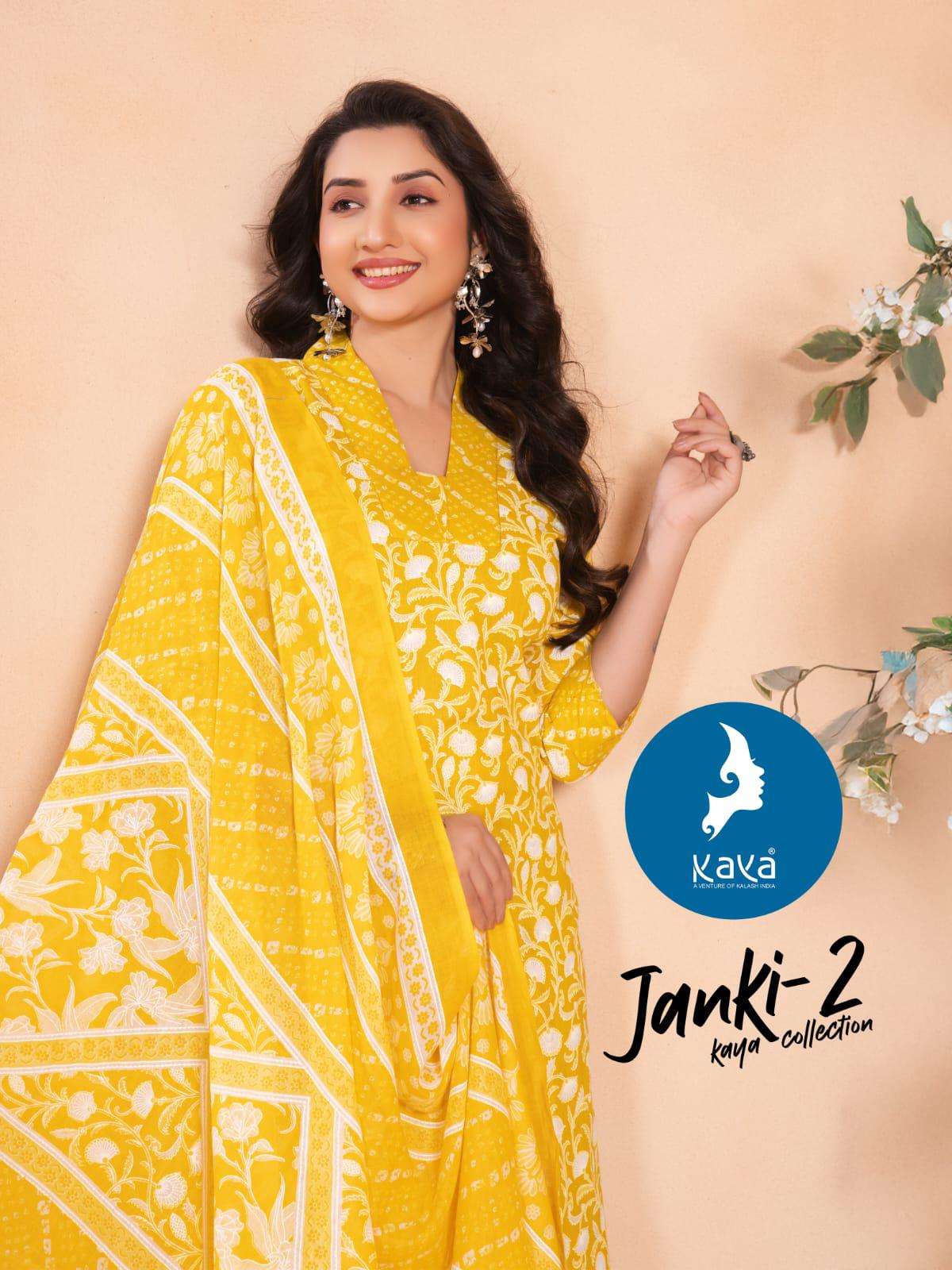 JANKI VOL-2 BY KAYA KURTI IN COTTON PRINT 3 PIECE CONCEPT WITH STRAIGHT CUT