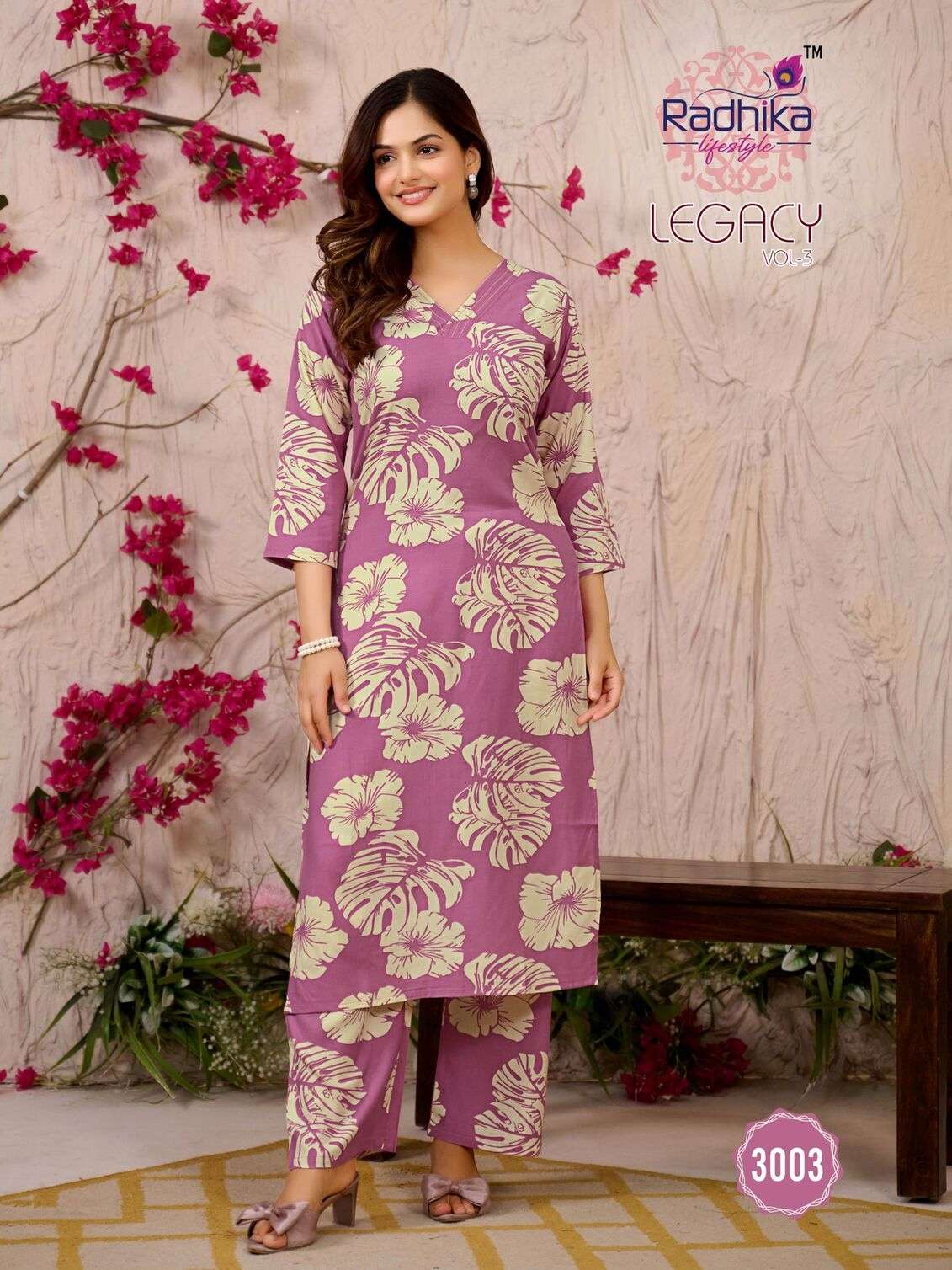 LEGACY VOL :- 3 BY RADHIKA LIFESTYLE IN HEAVY REYON PRINT CO-ORD SET 