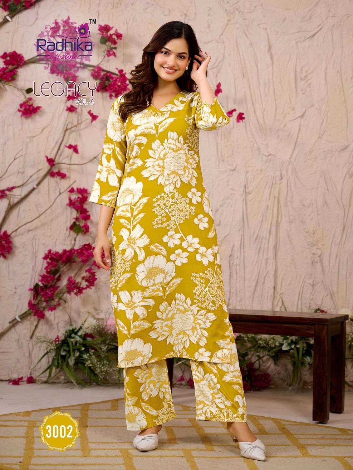 LEGACY VOL :- 3 BY RADHIKA LIFESTYLE IN HEAVY REYON PRINT CO-ORD SET 