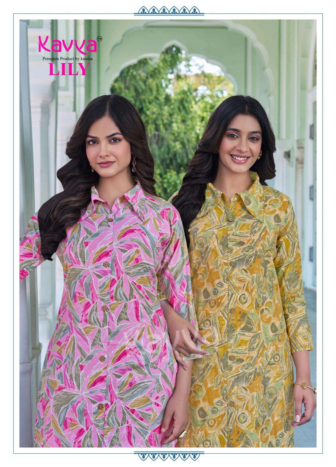 LILY VOL-4 BY KAVYA IN PREMIUM QUALITY PRINTED CHANDERI WITH FOIL STYLE LONG TOP & BOTTOM 