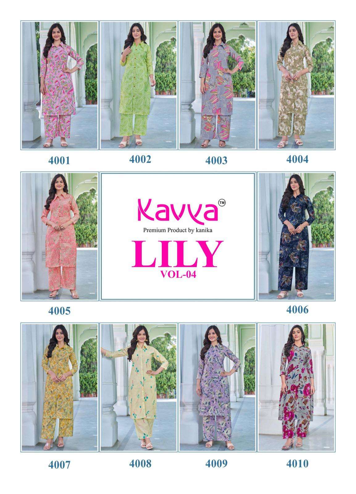 LILY VOL-4 BY KAVYA IN PREMIUM QUALITY PRINTED CHANDERI WITH FOIL STYLE LONG TOP & BOTTOM 