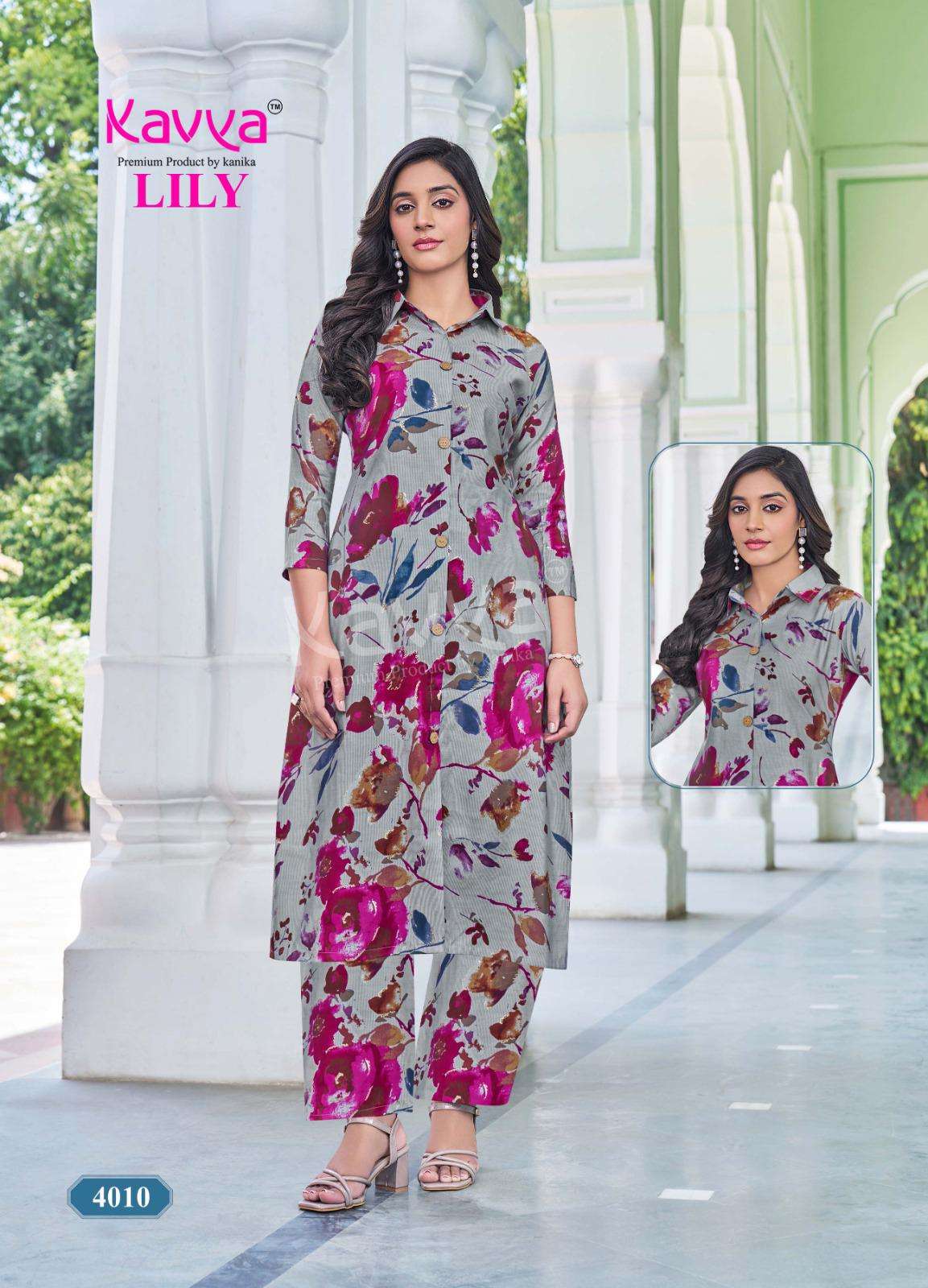 LILY VOL-4 BY KAVYA IN PREMIUM QUALITY PRINTED CHANDERI WITH FOIL STYLE LONG TOP & BOTTOM 