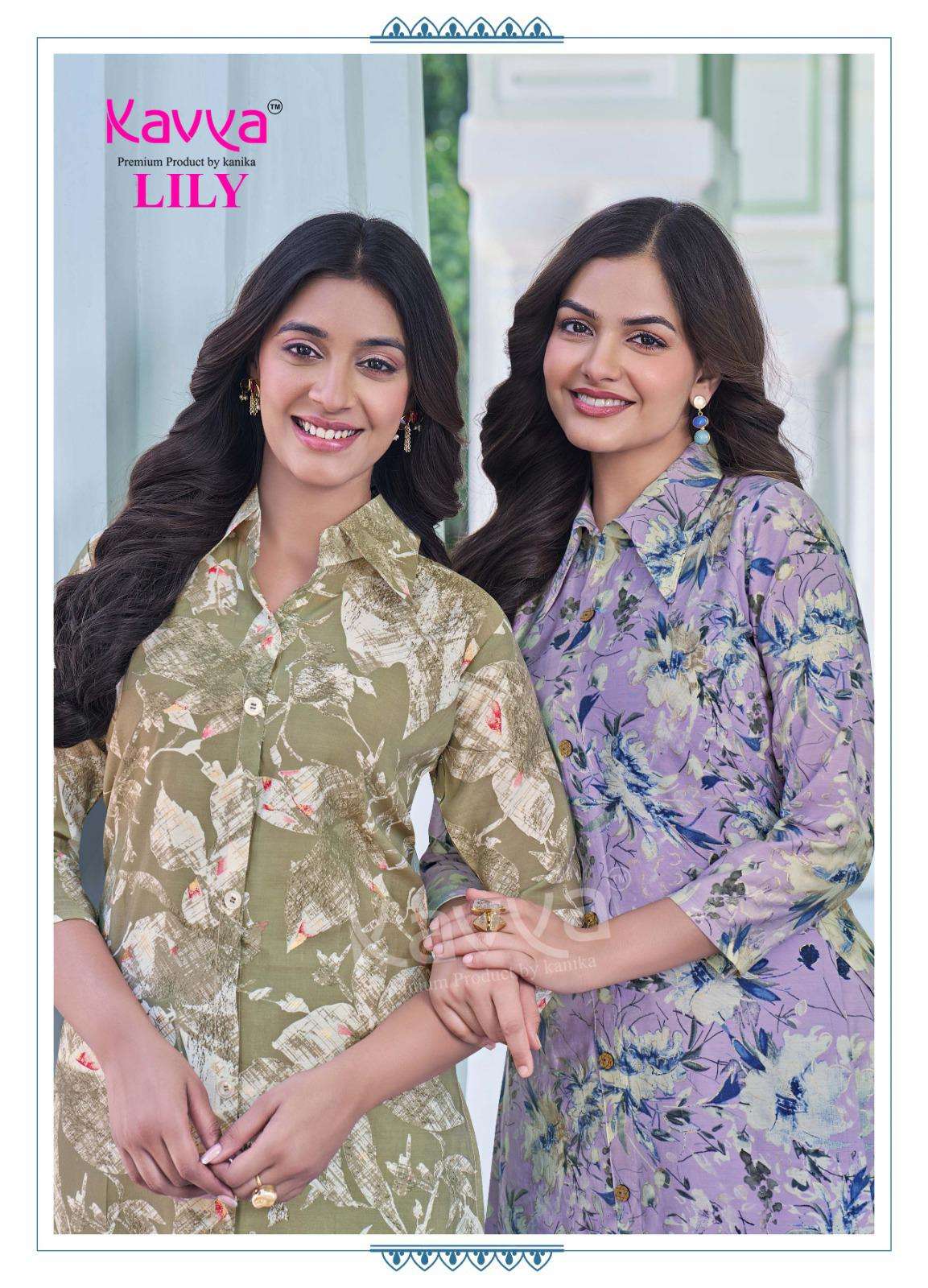 LILY VOL-4 BY KAVYA IN PREMIUM QUALITY PRINTED CHANDERI WITH FOIL STYLE LONG TOP & BOTTOM 
