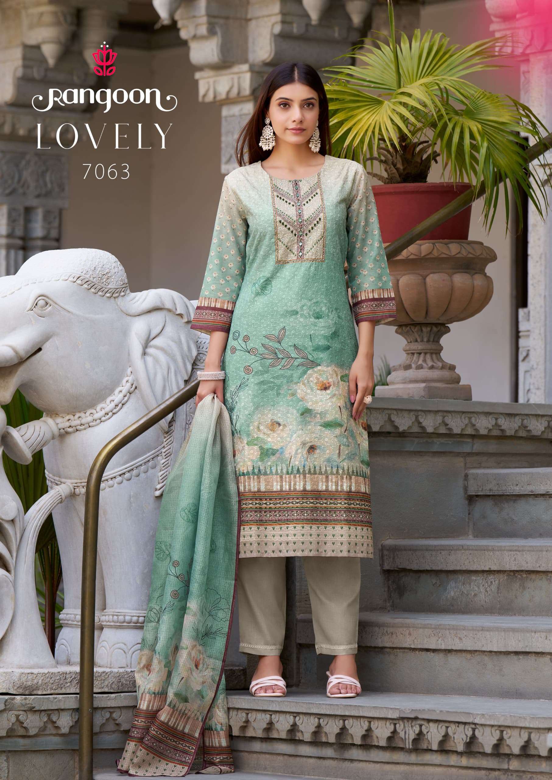 LOVELY BY RANGOON IN PURE COTTON CHIEFLY WITH DIGITAL PRINT & KHATRI HANDWORK 