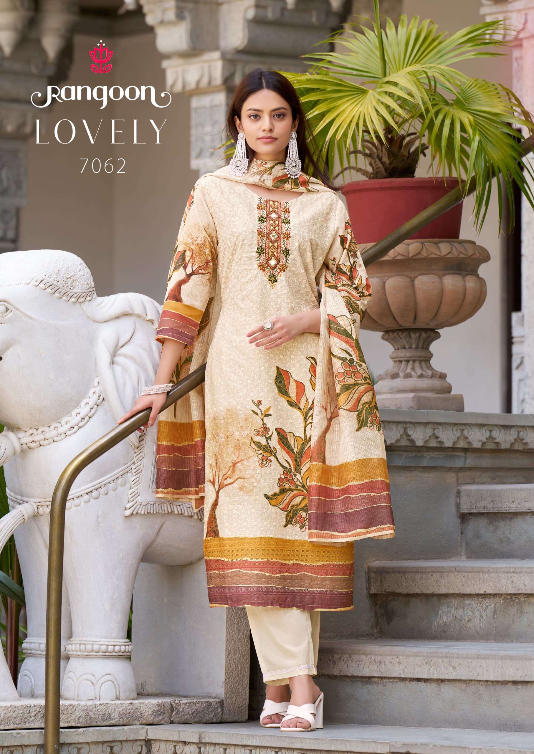 LOVELY BY RANGOON IN PURE COTTON CHIEFLY WITH DIGITAL PRINT & KHATRI HANDWORK 