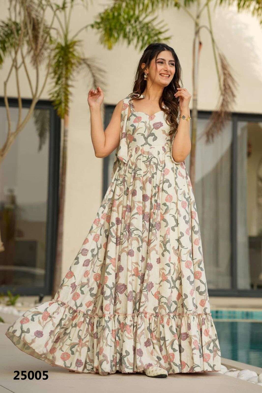 LUCAYA VOL-25 BY TEXOFAB IN HEAVY RAYON WITH DIGITAL PRINTED GOWN AND HALF INNER