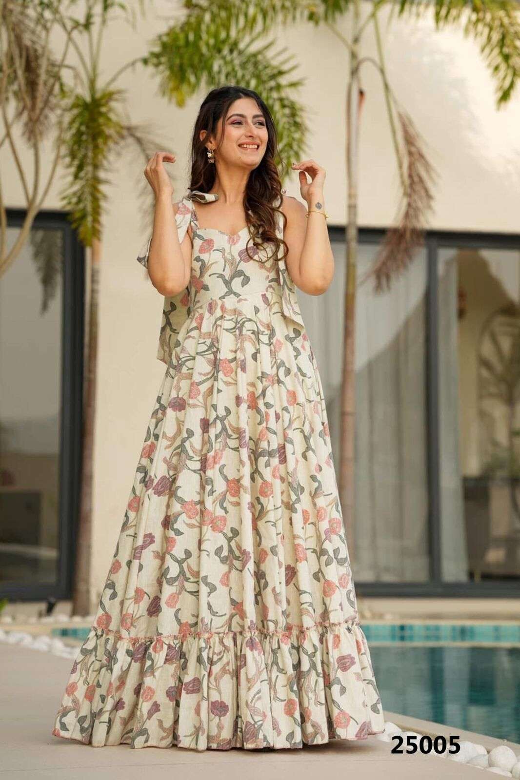 LUCAYA VOL-25 BY TEXOFAB IN HEAVY RAYON WITH DIGITAL PRINTED GOWN AND HALF INNER