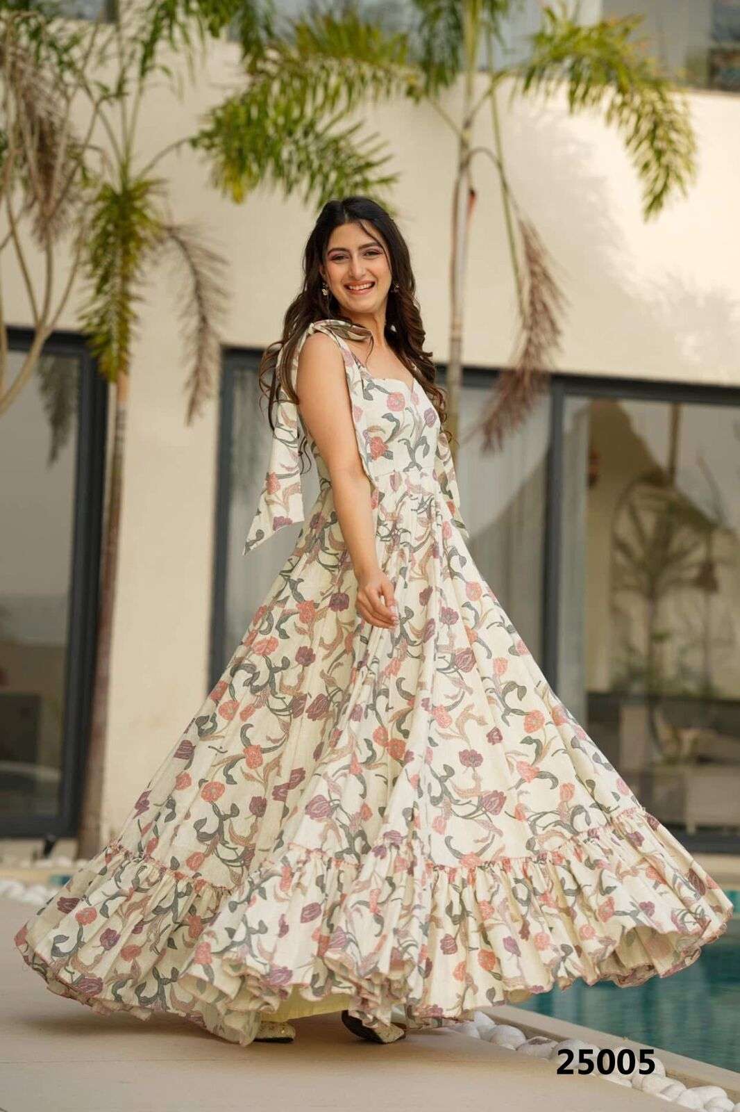 LUCAYA VOL-25 BY TEXOFAB IN HEAVY RAYON WITH DIGITAL PRINTED GOWN AND HALF INNER