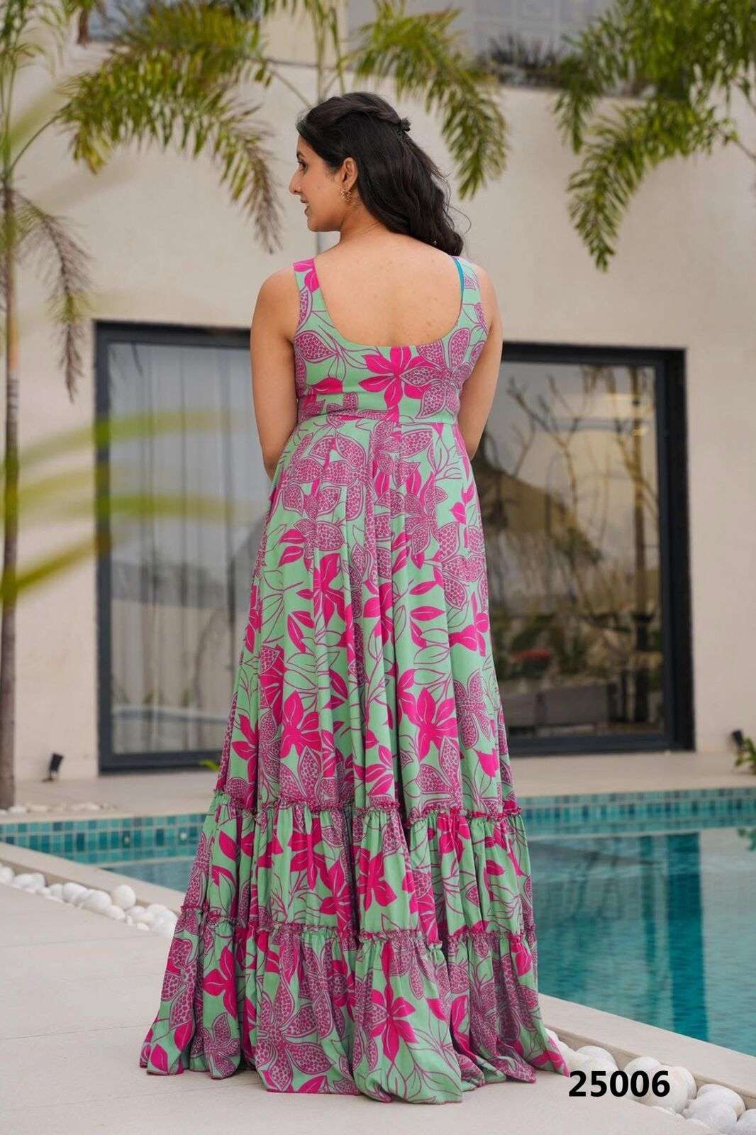 LUCAYA VOL-25 BY TEXOFAB IN HEAVY RAYON WITH DIGITAL PRINTED GOWN AND HALF INNER