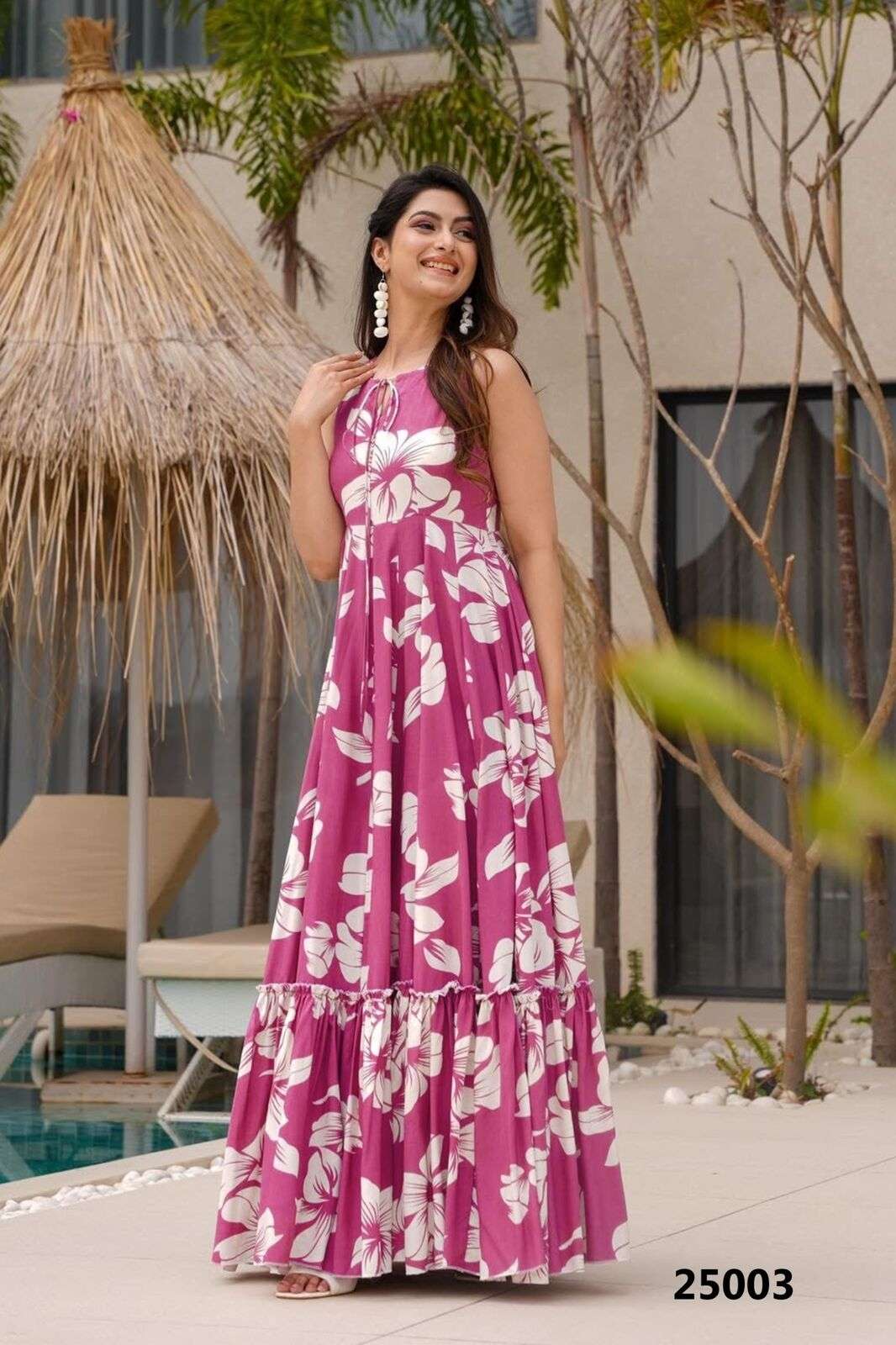 LUCAYA VOL-25 BY TEXOFAB IN HEAVY RAYON WITH DIGITAL PRINTED GOWN AND HALF INNER