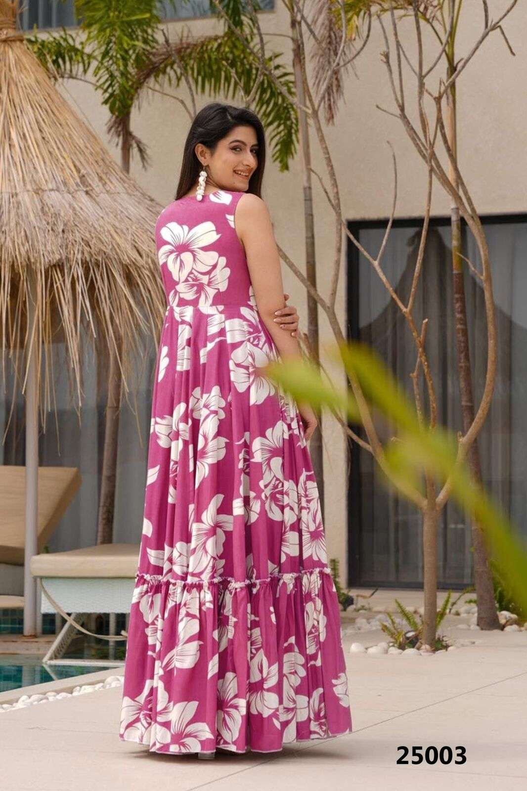 LUCAYA VOL-25 BY TEXOFAB IN HEAVY RAYON WITH DIGITAL PRINTED GOWN AND HALF INNER