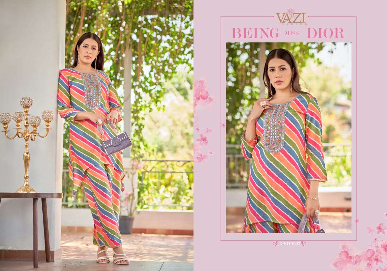 MERAKI BY VAZI FASHION IN PURE MUSLIN VISCOSE WITH HAND WORK TRENDY CORD SET