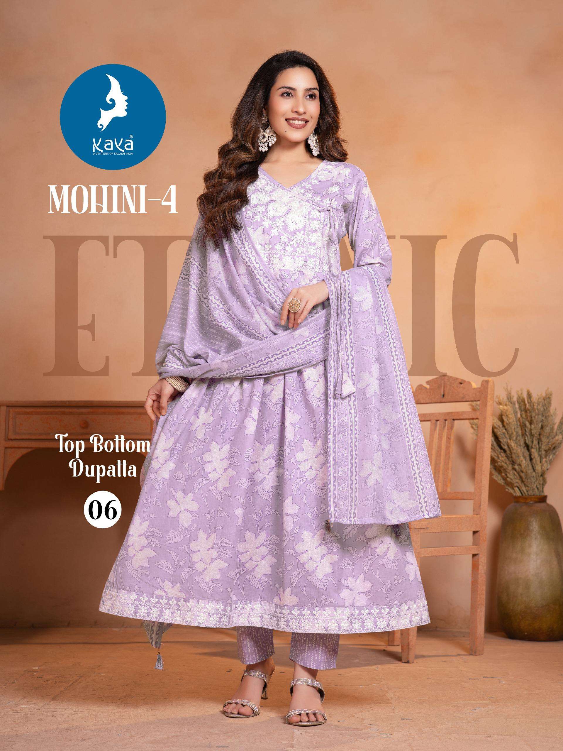 MOHINI-4 BY KAYA KURTI IN COTTON PRINT 3 PIECE CONCEPT IN ANARKALI STYLE 