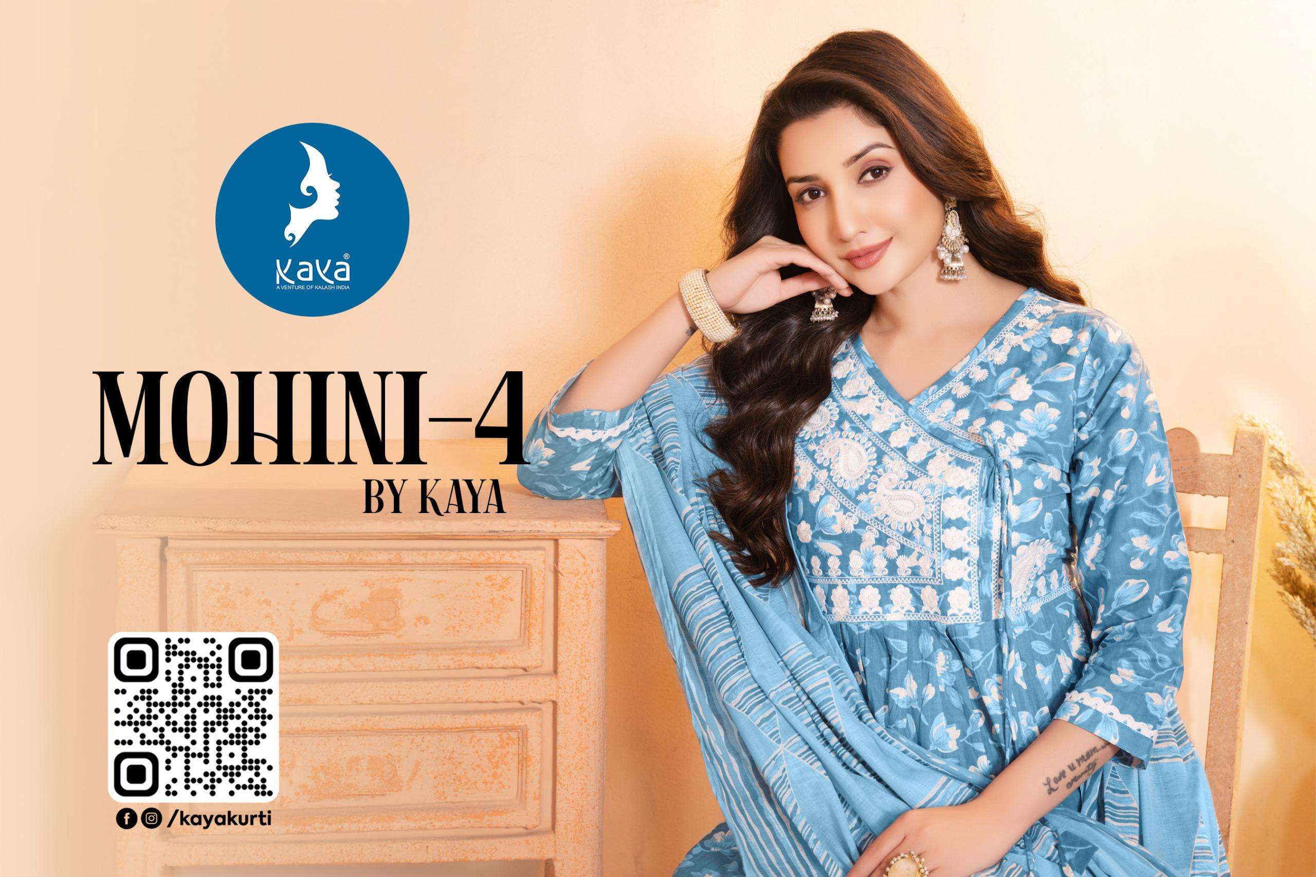 MOHINI-4 BY KAYA KURTI IN COTTON PRINT 3 PIECE CONCEPT IN ANARKALI STYLE 