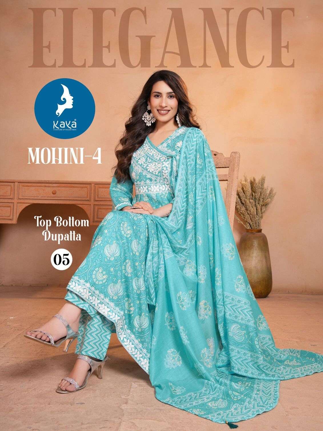 MOHINI-4 BY KAYA KURTI IN COTTON PRINT 3 PIECE CONCEPT IN ANARKALI STYLE 