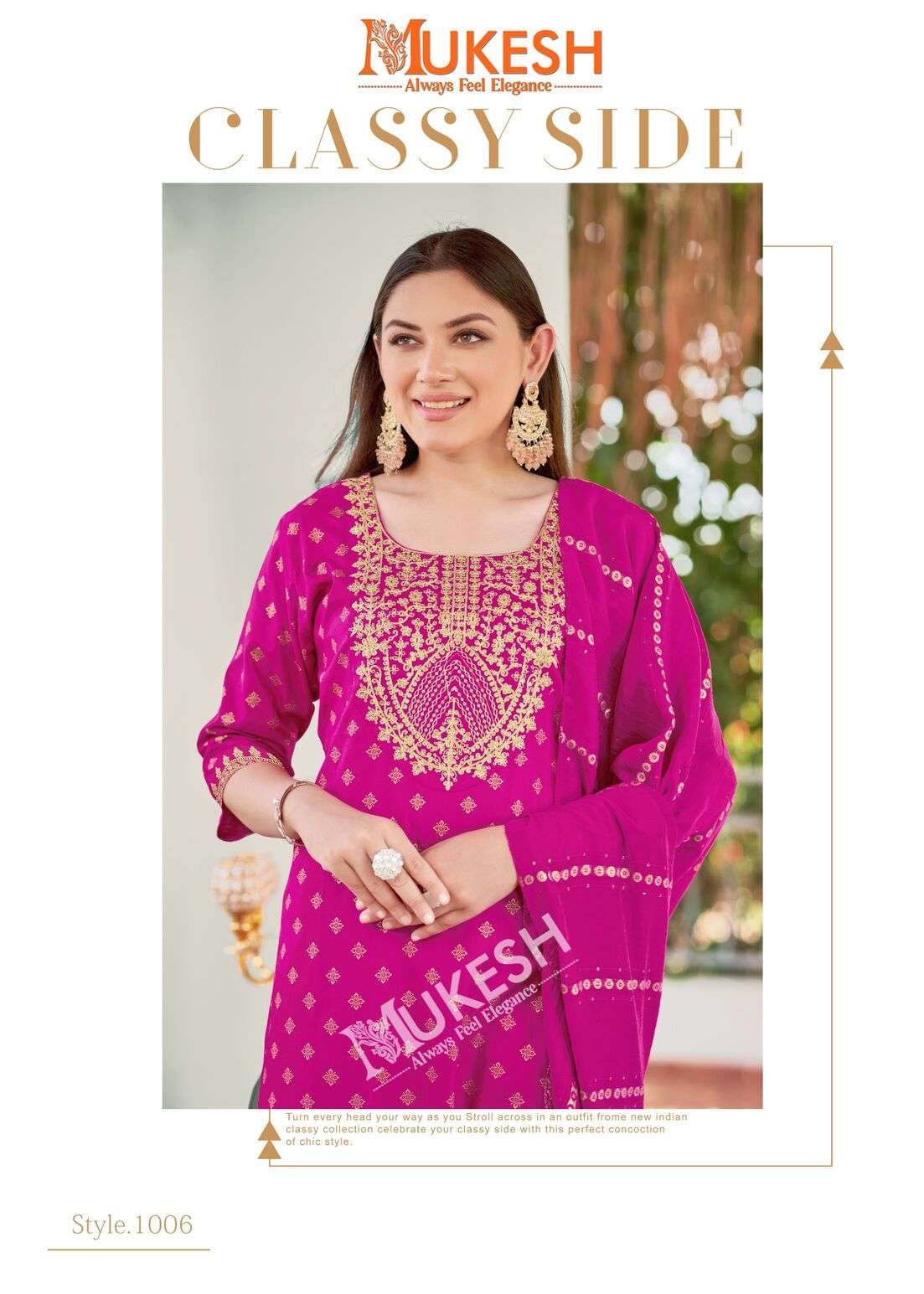 MUSKAAN BY MUKESH IN RAYON WITH EMBROIDERY WORK & FOIL PRINT