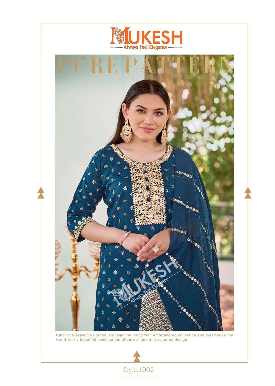 MUSKAAN BY MUKESH IN RAYON WITH EMBROIDERY WORK & FOIL PRINT