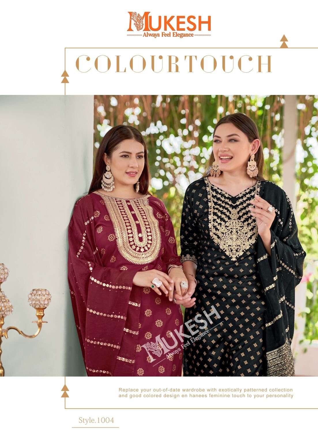 MUSKAAN BY MUKESH IN RAYON WITH EMBROIDERY WORK & FOIL PRINT