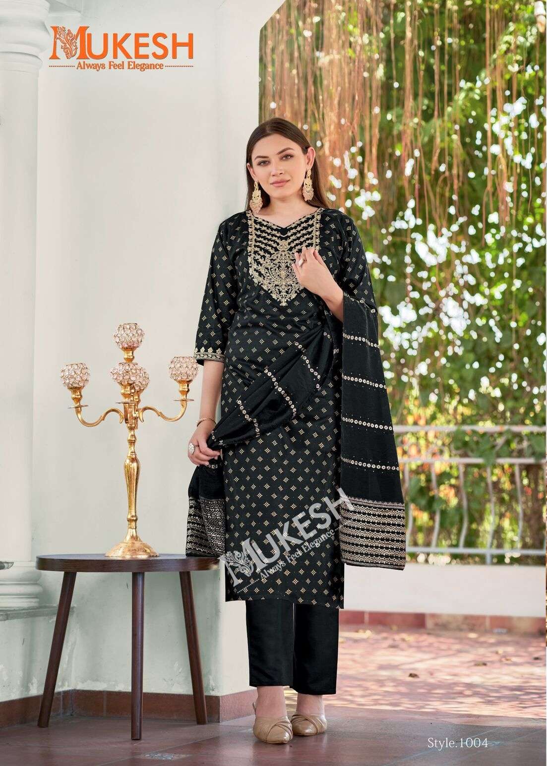 MUSKAAN BY MUKESH IN RAYON WITH EMBROIDERY WORK & FOIL PRINT