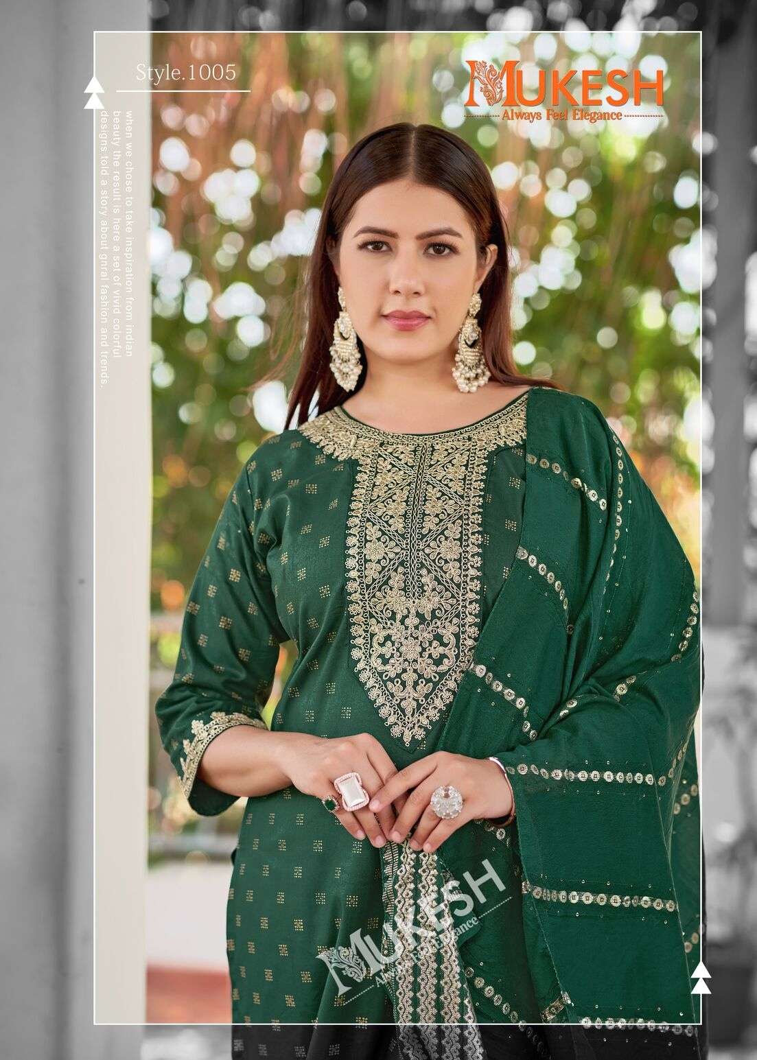 MUSKAAN BY MUKESH IN RAYON WITH EMBROIDERY WORK & FOIL PRINT