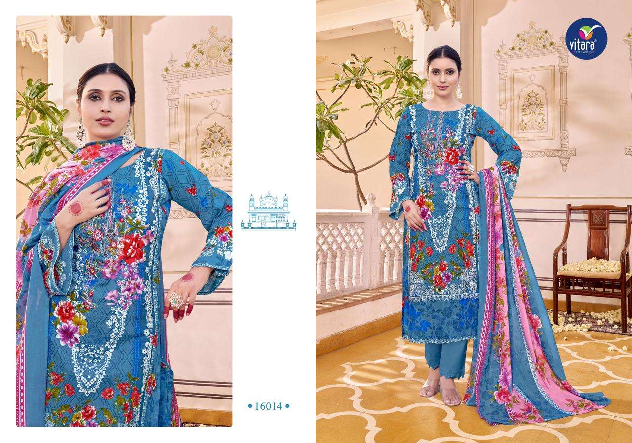 NAIRA NX BY VITARA FASHION IN PURE COTTON PRINTS FABRIC WITH EMBROIDERY COMBO SET