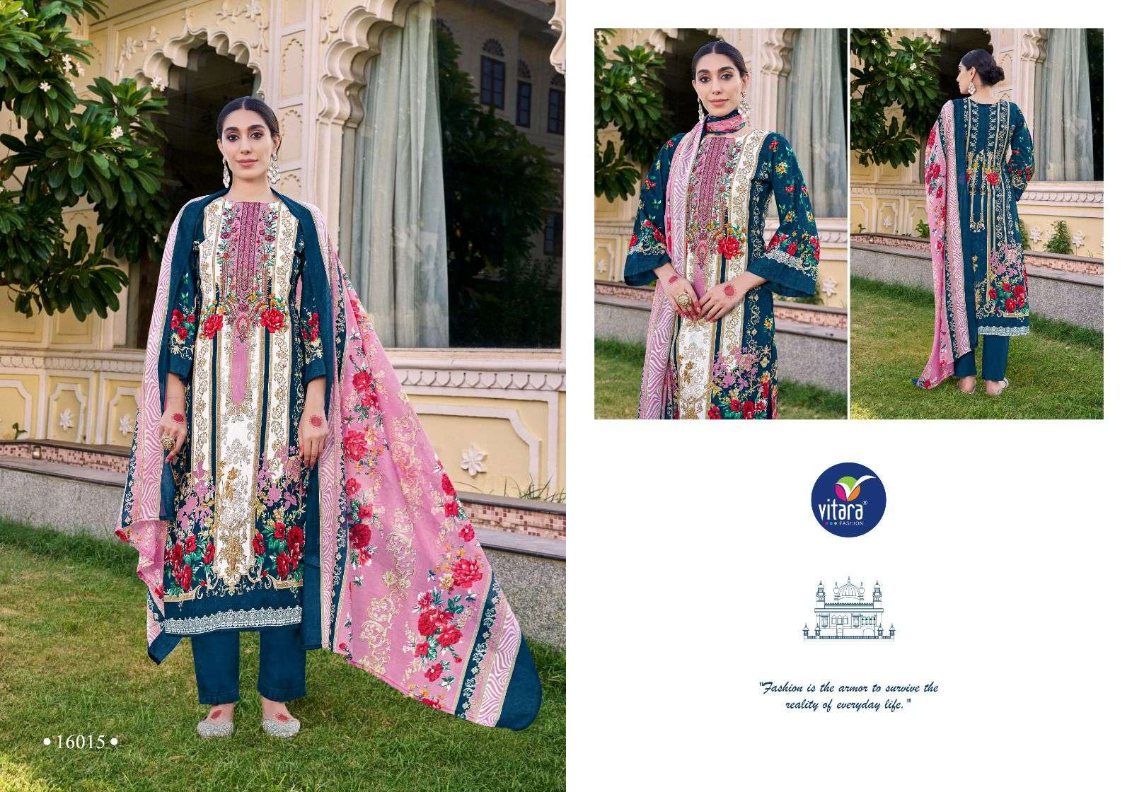 NAIRA NX BY VITARA FASHION IN PURE COTTON PRINTS FABRIC WITH EMBROIDERY COMBO SET