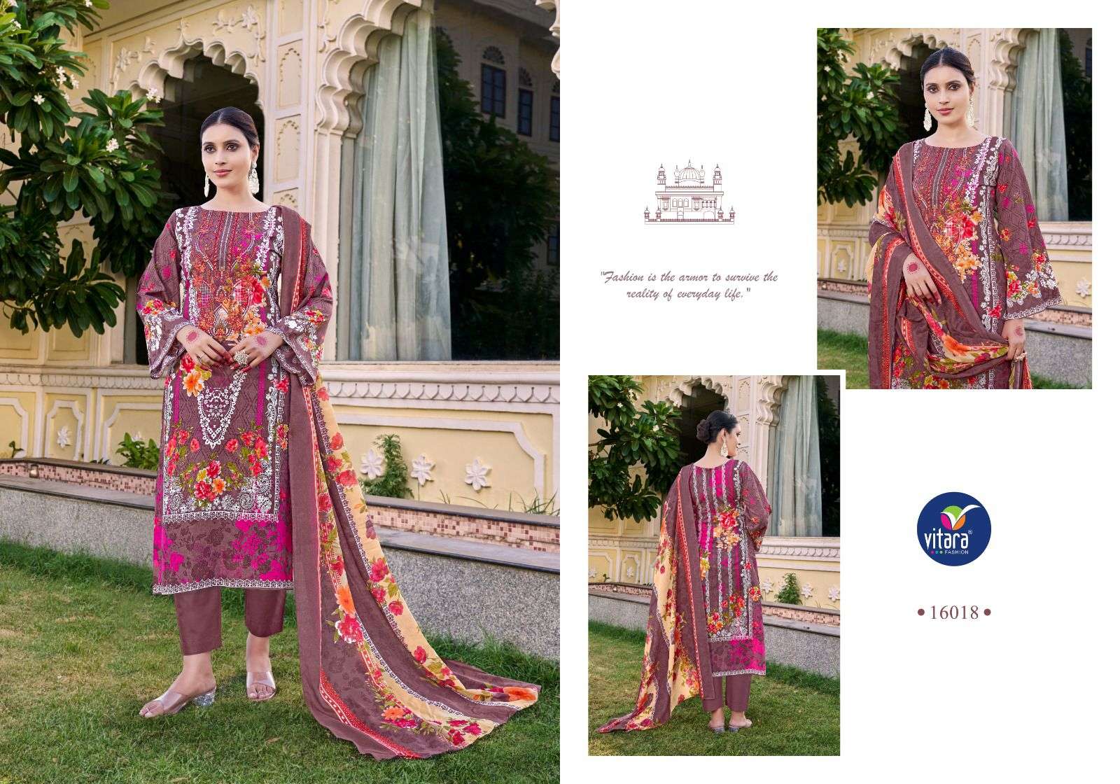 NAIRA NX BY VITARA FASHION IN PURE COTTON PRINTS FABRIC WITH EMBROIDERY COMBO SET