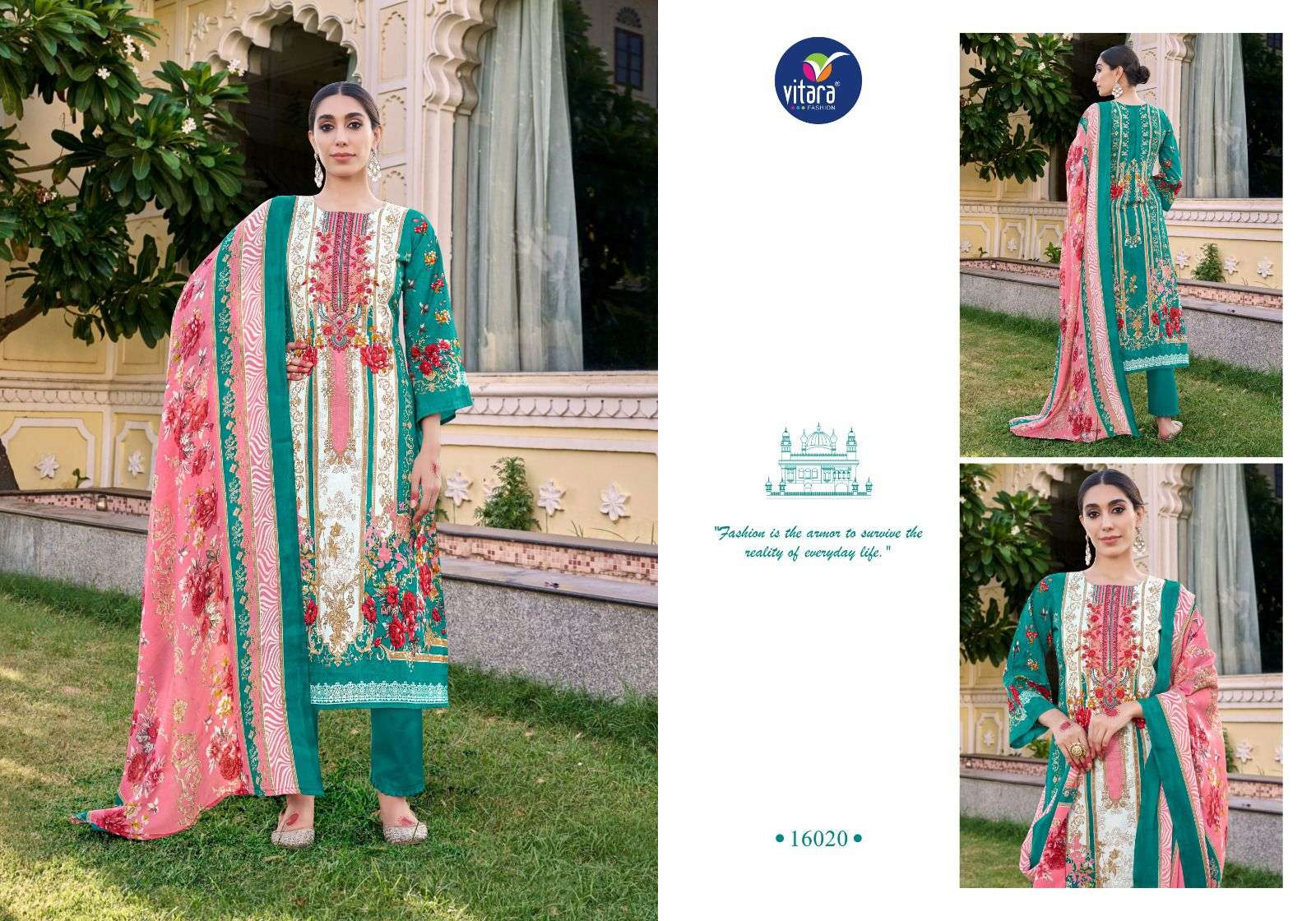 NAIRA NX BY VITARA FASHION IN PURE COTTON PRINTS FABRIC WITH EMBROIDERY COMBO SET