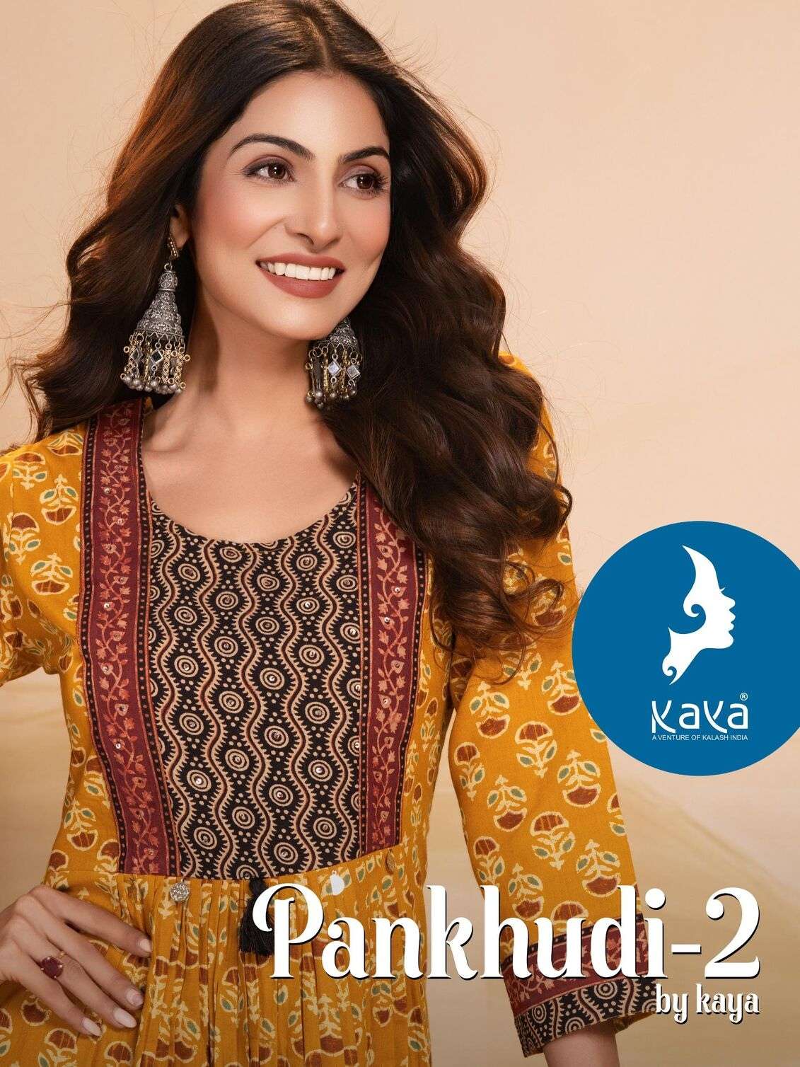 PANKHUDI-2 BY KAYA KURTI IN COTTON DHABU GAMTHI PRINT TOP CATALOGUE 