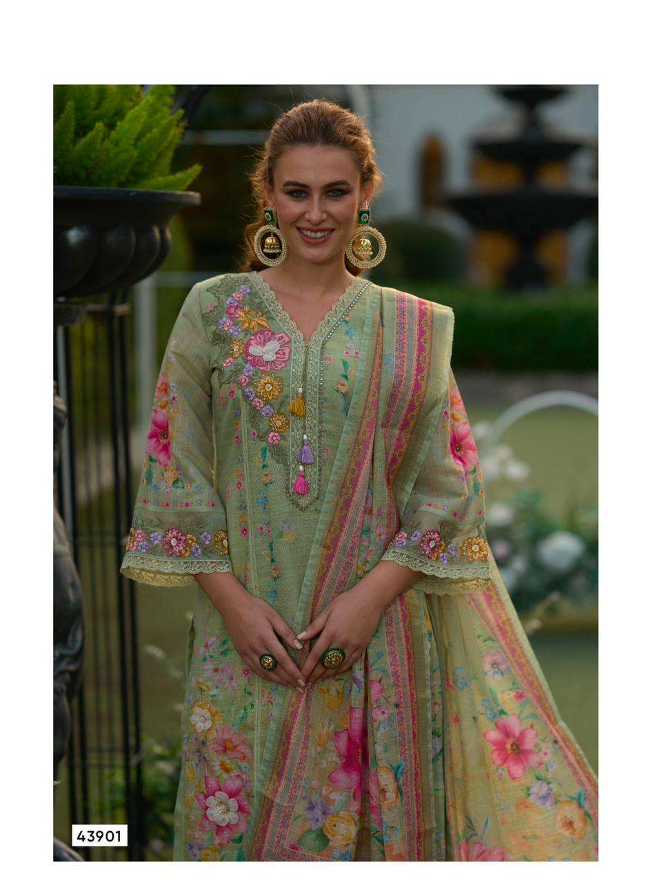 PHULKARI BY KAILEE FASHION IN PURE LINEN FABRICS WITH DIGITAL PRINT DUPPATA THERAD WORK 