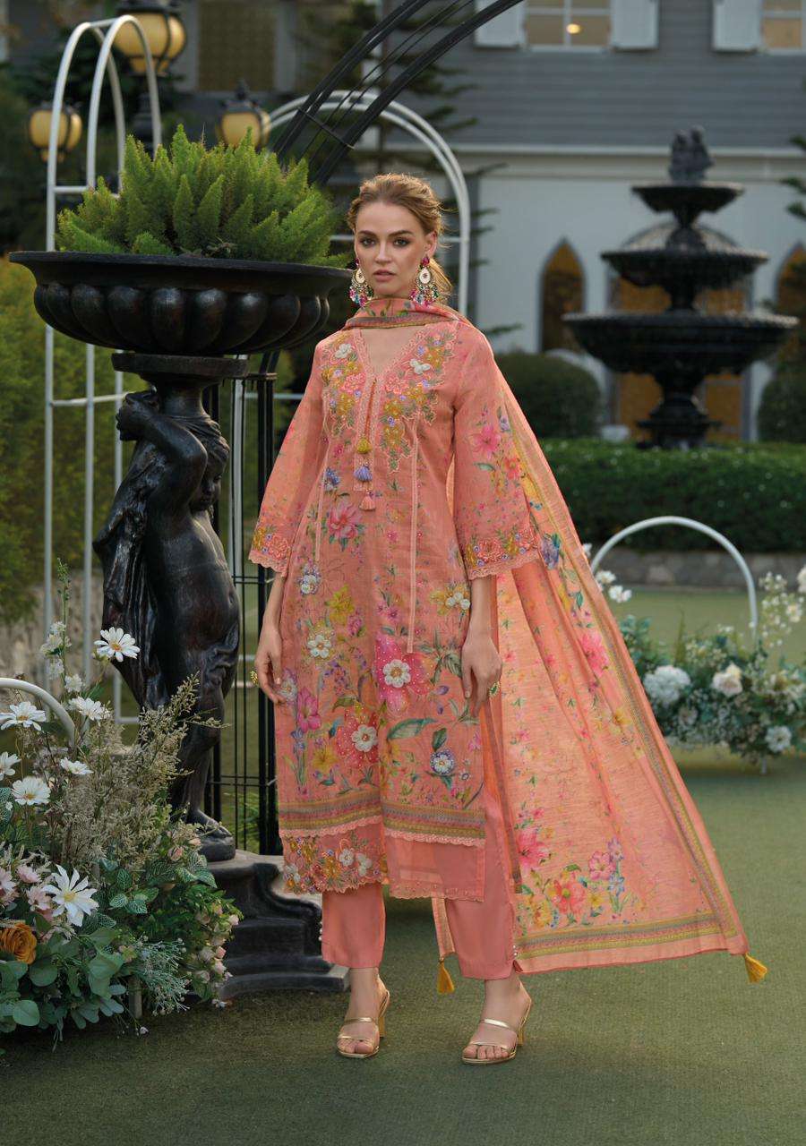 PHULKARI BY KAILEE FASHION IN PURE LINEN FABRICS WITH DIGITAL PRINT DUPPATA THERAD WORK 