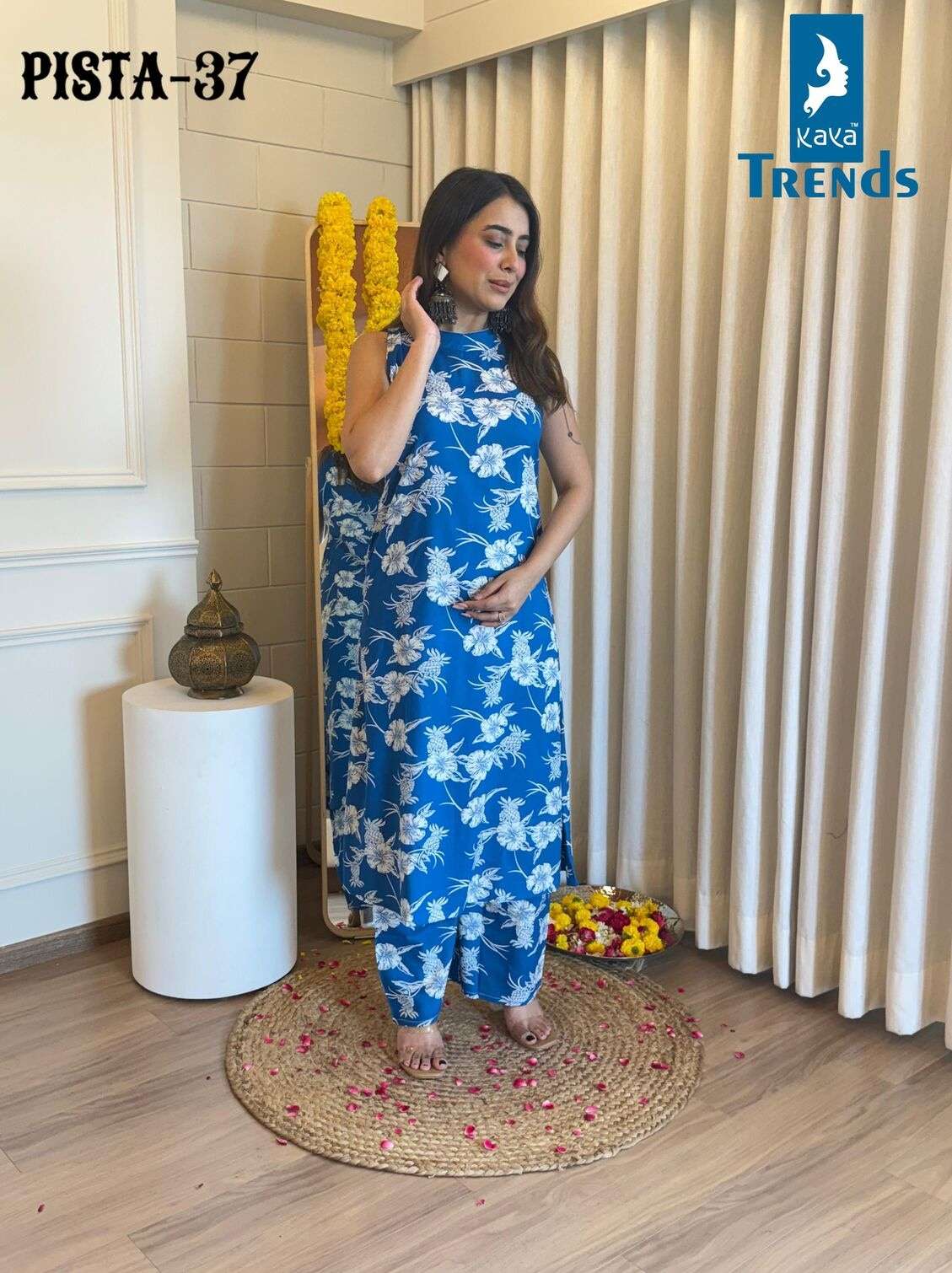 PISTA 30 TO 37 BY KAYA IN RAYON PRINT AND PRINT PLLAZO CO-ORD SET FOR SUMMER 