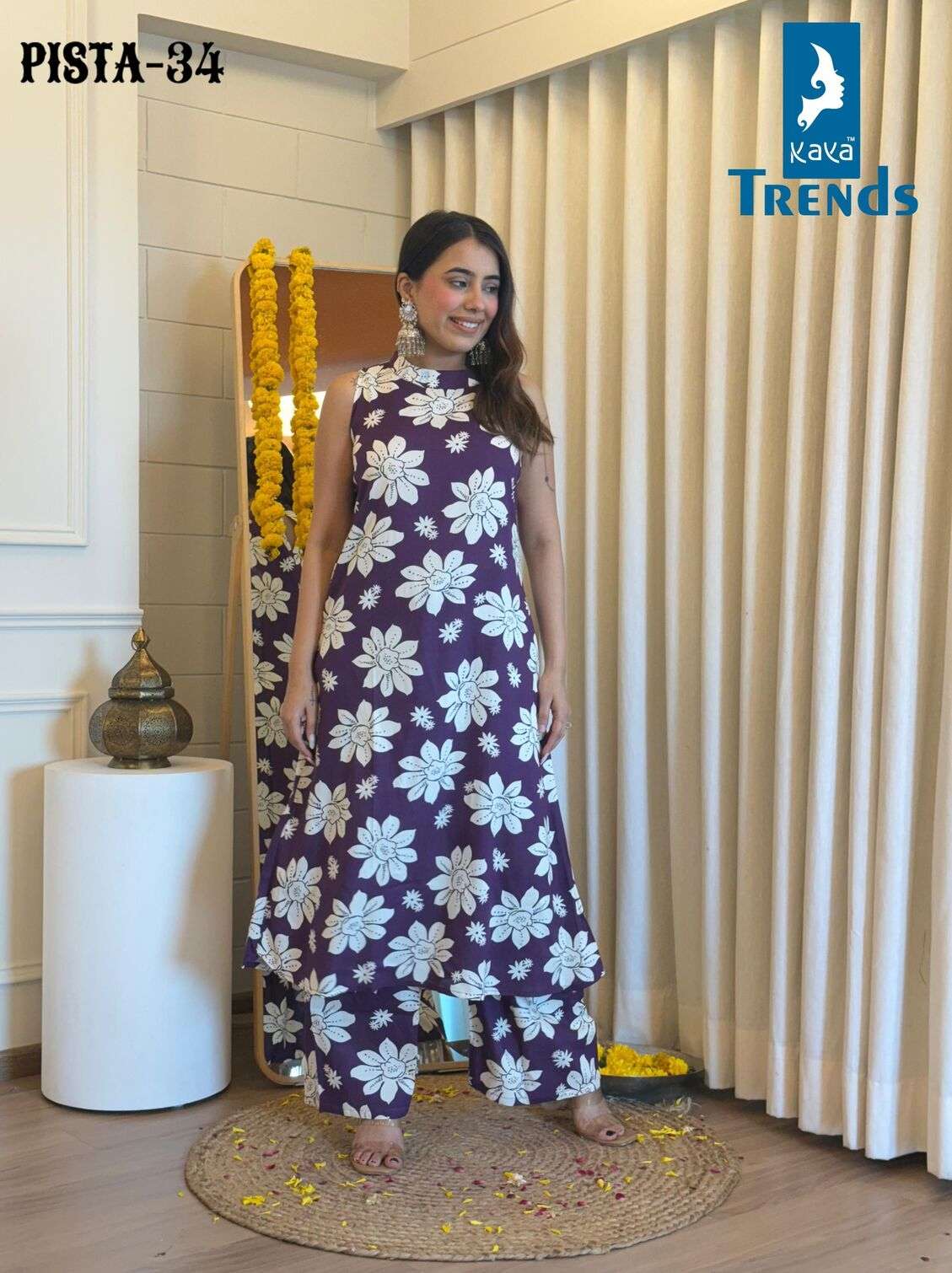 PISTA 30 TO 37 BY KAYA IN RAYON PRINT AND PRINT PLLAZO CO-ORD SET FOR SUMMER 