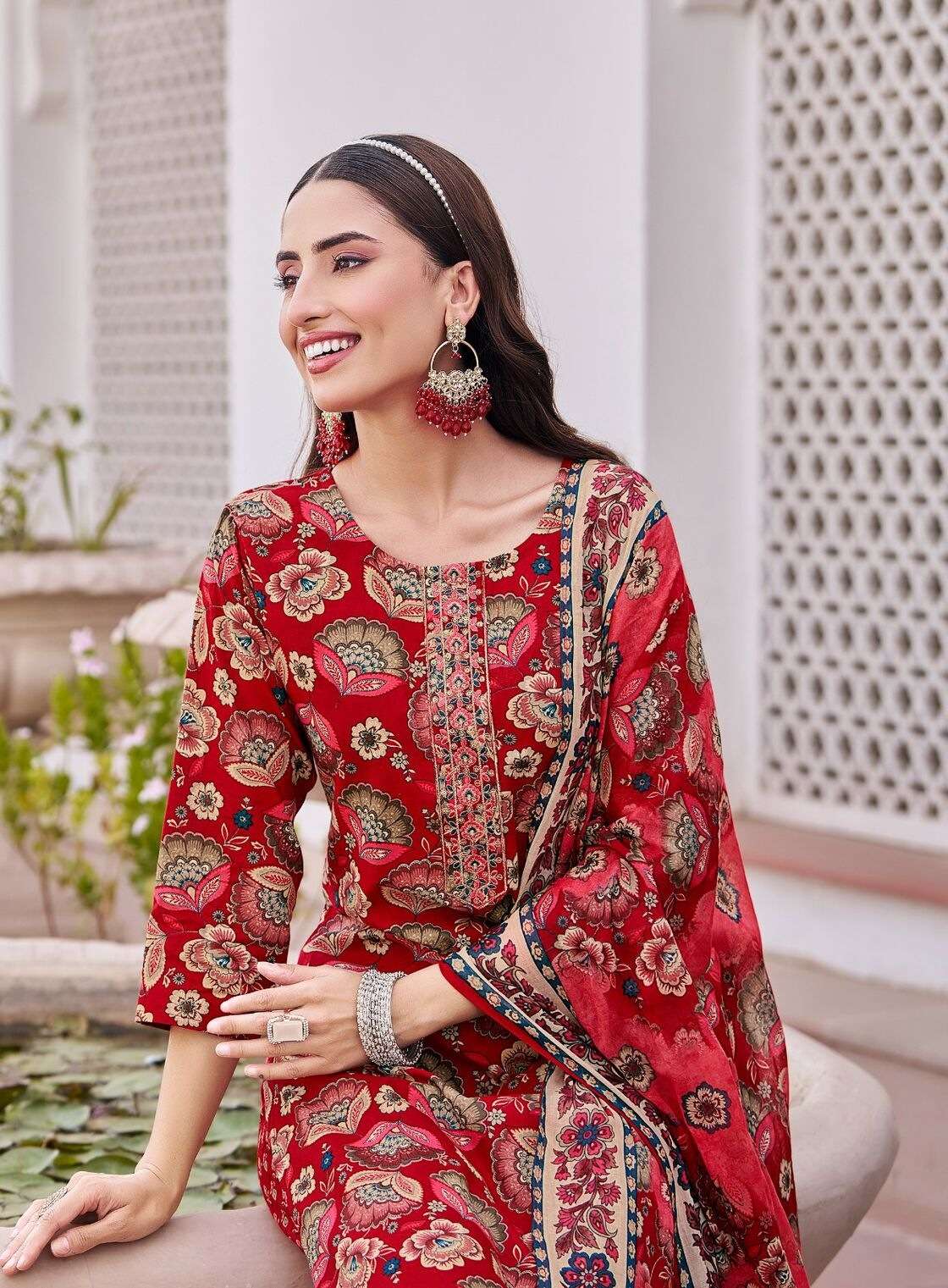 POSHAK VOL-1 BY RADHIKA LIFE STYLE IN PURE COTTON WITH EMBROIDERY WORK KURTI PANT 