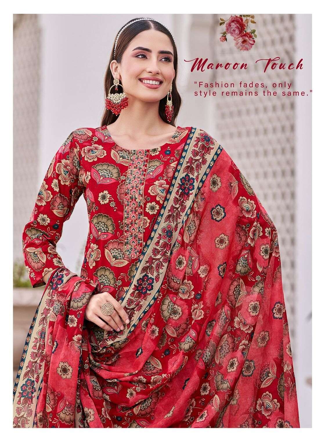 POSHAK VOL-1 BY RADHIKA LIFE STYLE IN PURE COTTON WITH EMBROIDERY WORK KURTI PANT 