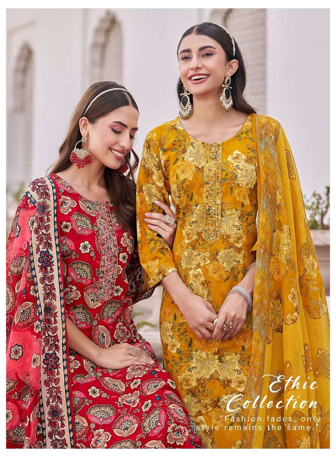 POSHAK VOL-1 BY RADHIKA LIFE STYLE IN PURE COTTON WITH EMBROIDERY WORK KURTI PANT 