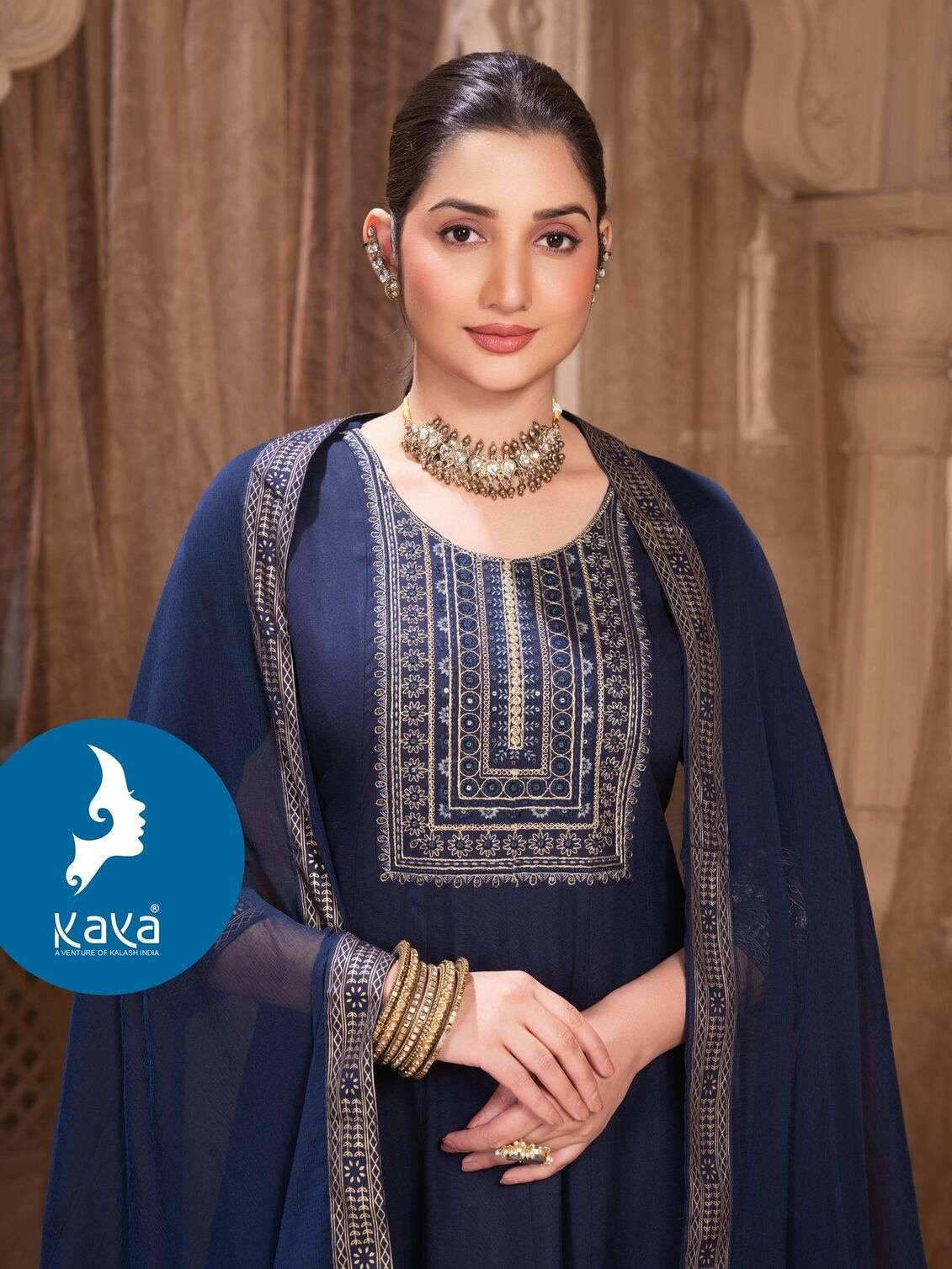 PURKHA BY KAYA KURTI IN RAYON 3 PIECE CONCEPT IN ANARKALI WITH NAZNEEN DUPATTA