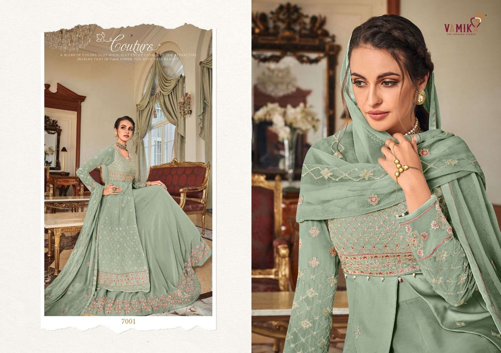 RIYAAZ NX BY VAMIKA IN HEAVY FOX GEORGETTE WITH HEAVY EMBROIDERY WORK 
