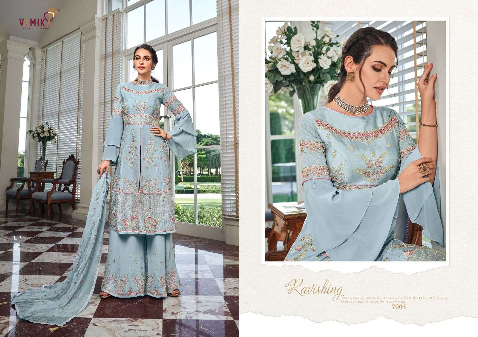 RIYAAZ NX BY VAMIKA IN HEAVY FOX GEORGETTE WITH HEAVY EMBROIDERY WORK 