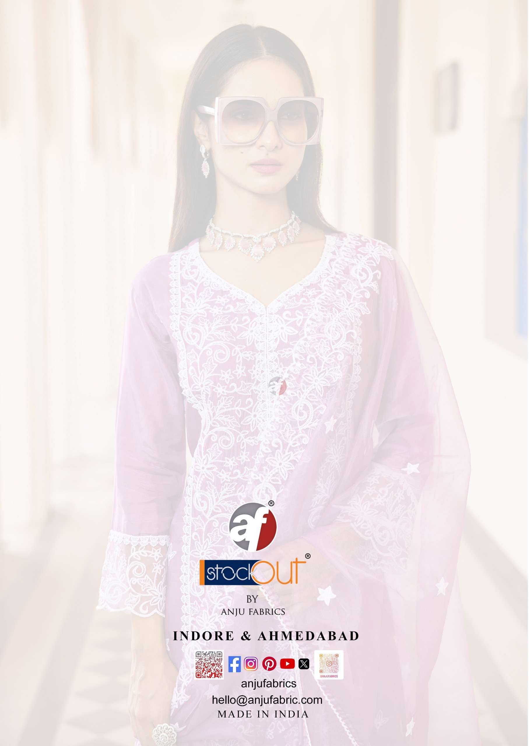 SARGAM VOL-2 BY ANJU FABRICS IN PURE MUSLIN WITH BEAUTIFUL EMBROIDERY WITH LACES 