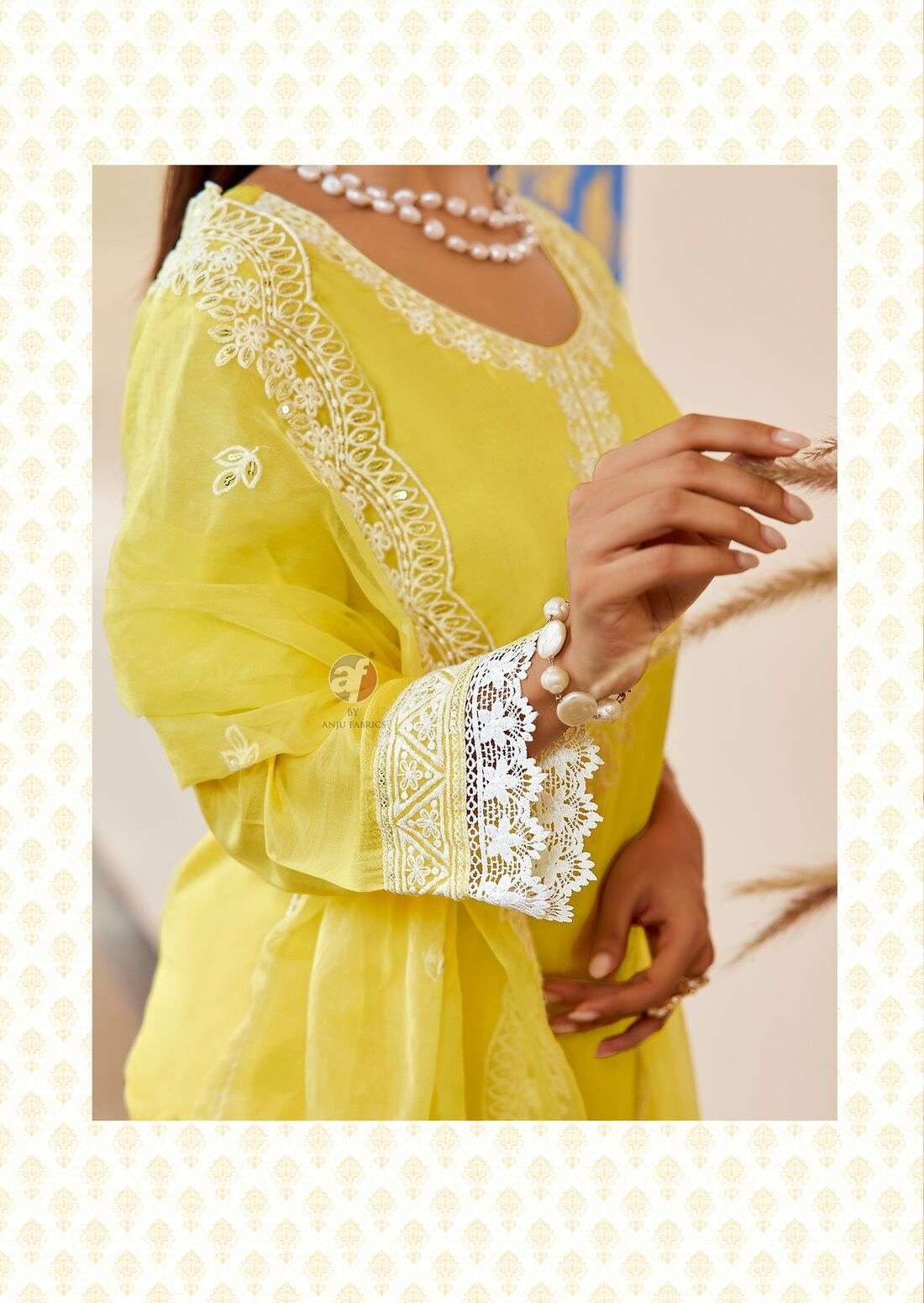 SARGAM VOL-2 BY ANJU FABRICS IN PURE MUSLIN WITH BEAUTIFUL EMBROIDERY WITH LACES 