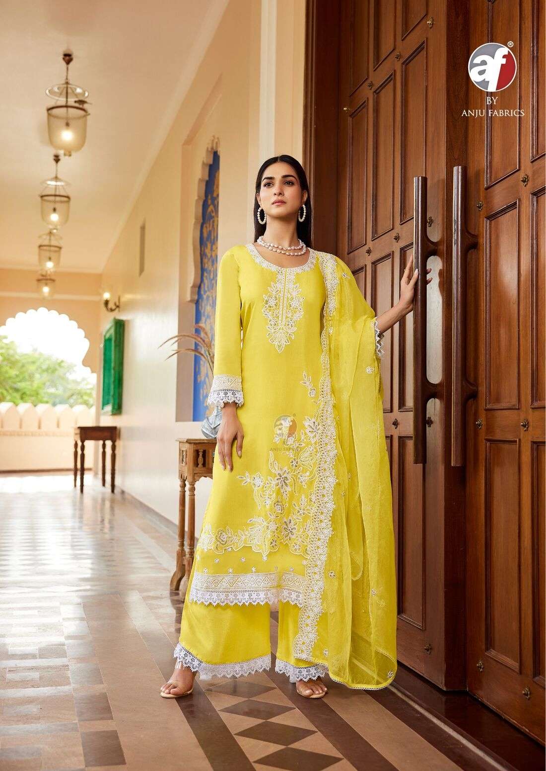 SARGAM VOL-2 BY ANJU FABRICS IN PURE MUSLIN WITH BEAUTIFUL EMBROIDERY WITH LACES 