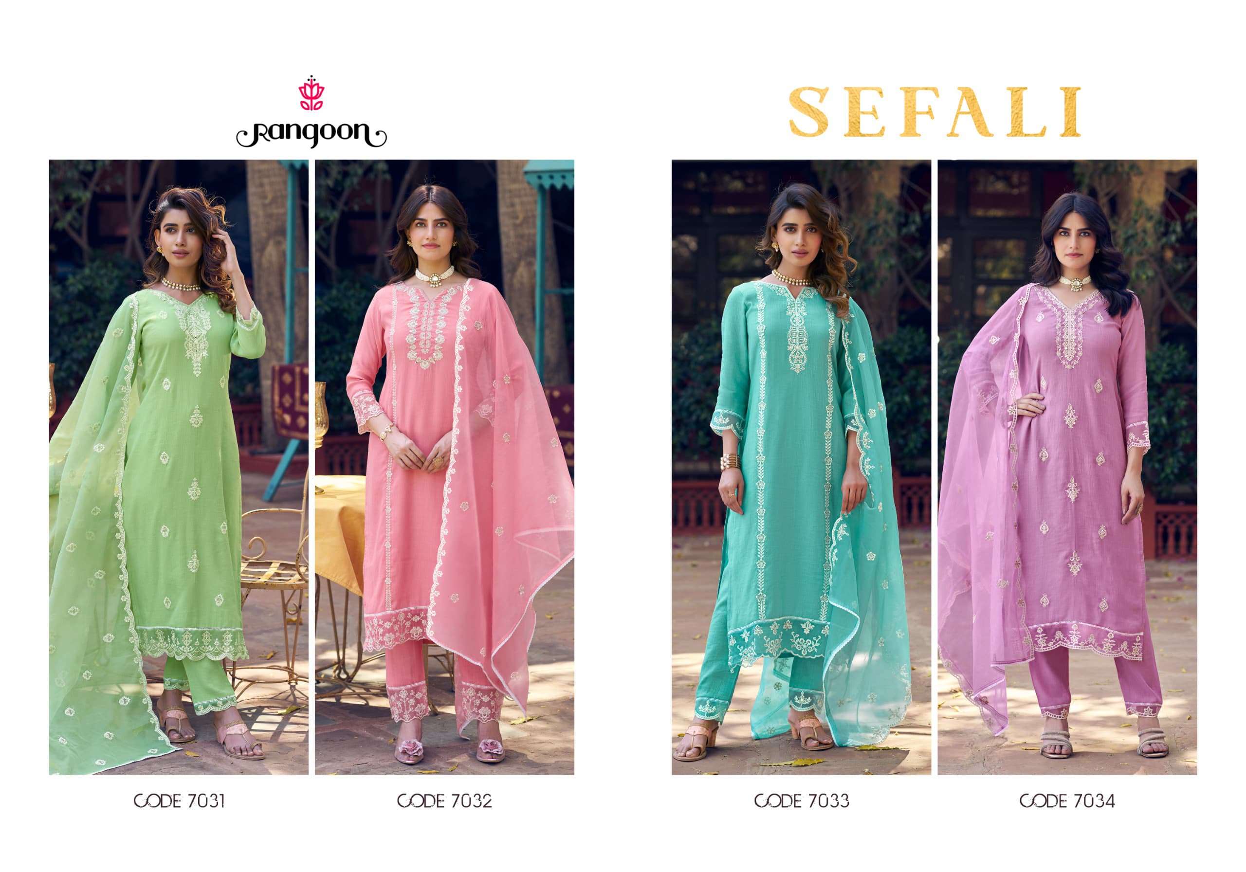 SEFALI BY RANGOON IN VISCOSE WITH FANCY WORK & KHATRI MIRROR HANDWORK 