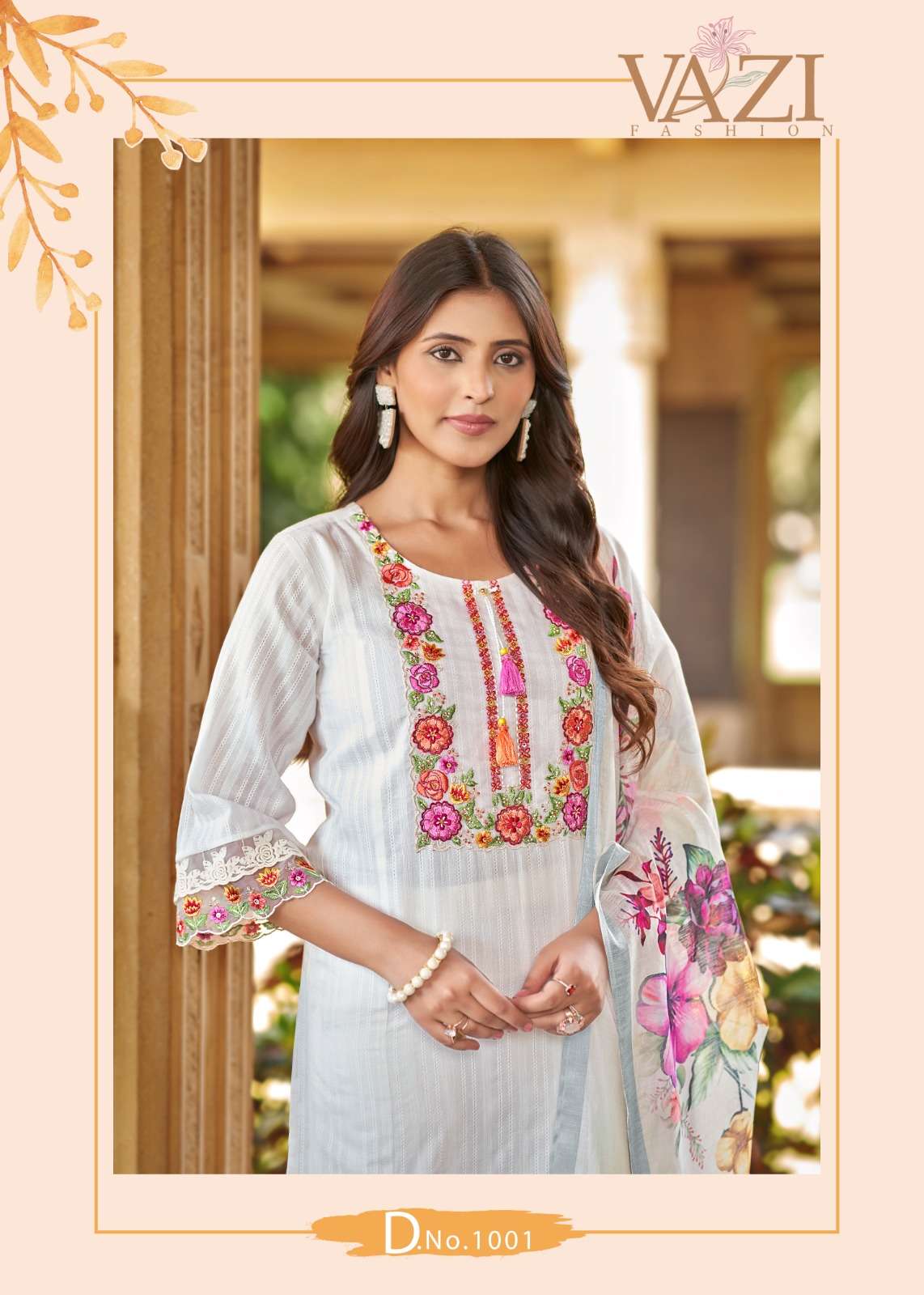 SEHNAI BY VAZI FASHION IN PURE COTTON WITH DESGINER FANCY THERD WORK AND DUPATTA