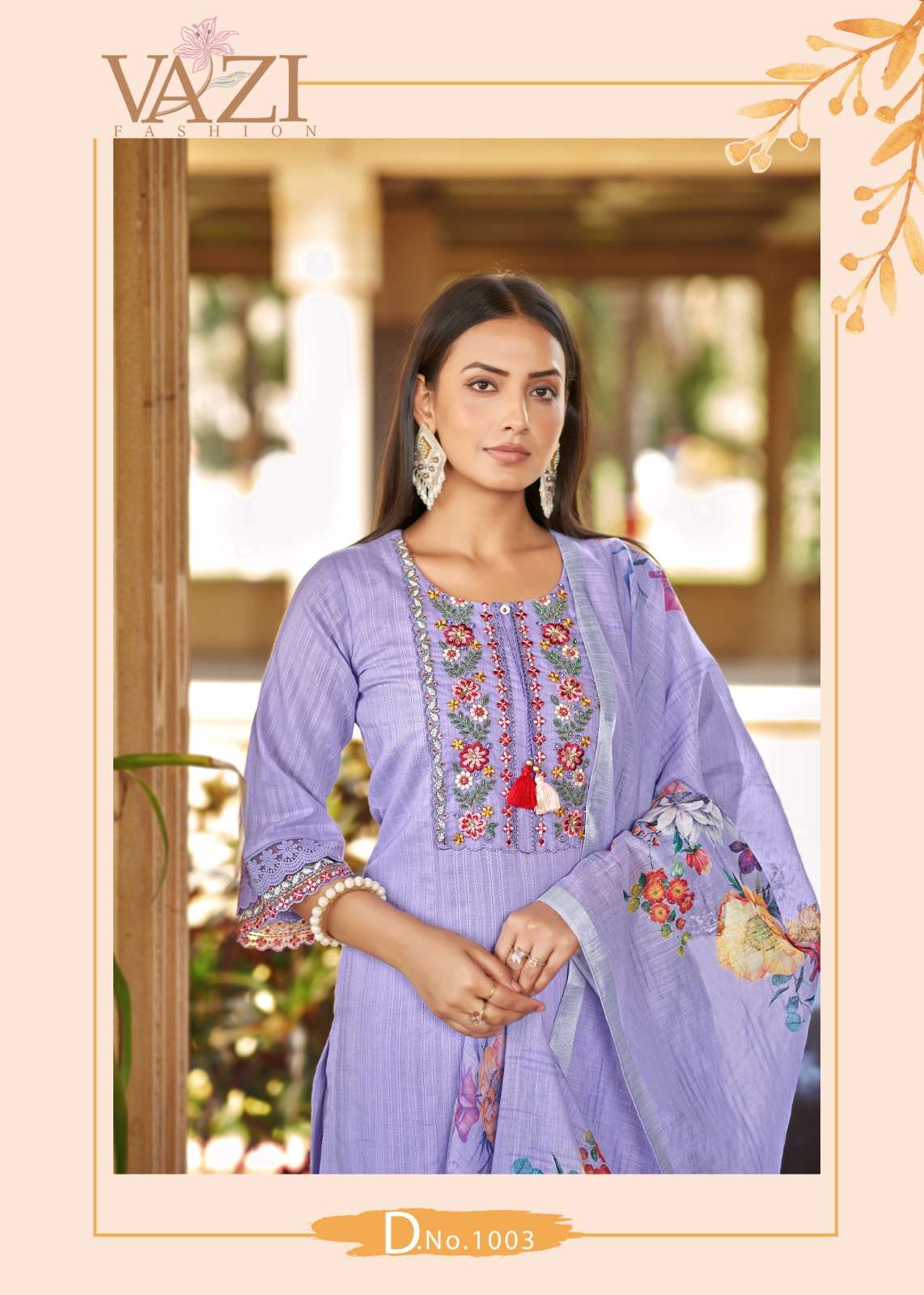 SEHNAI BY VAZI FASHION IN PURE COTTON WITH DESGINER FANCY THERD WORK AND DUPATTA