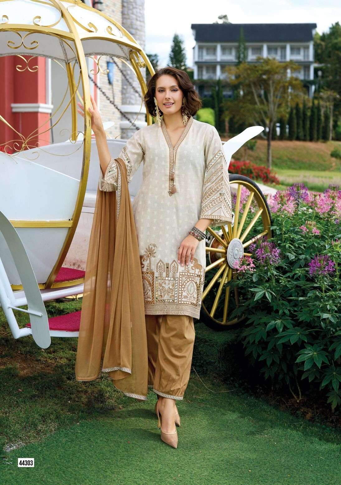 SEHRA BY KAILEE FASHION IN PURE COTTON WEAVING DOBY WITH FANCY HANDWORK