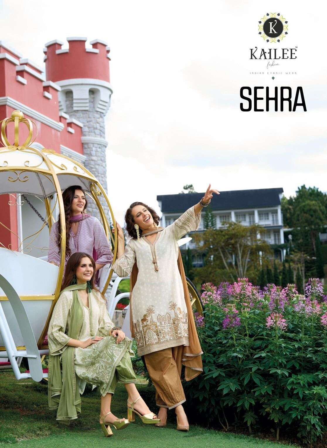 SEHRA BY KAILEE FASHION IN PURE COTTON WEAVING DOBY WITH FANCY HANDWORK