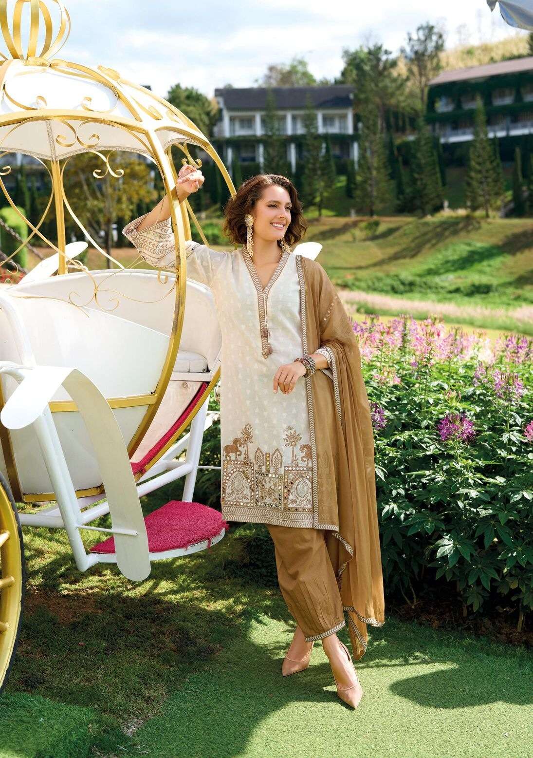 SEHRA BY KAILEE FASHION IN PURE COTTON WEAVING DOBY WITH FANCY HANDWORK